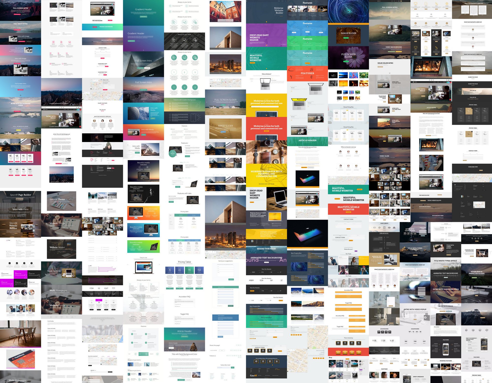 How to create your own website for free? Use the collection of 400 webpage blocks!